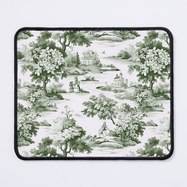 Item preview, Green Toile de jouy,blue china,Chinoiserie,toile, designed and sold by MariaMarinova.