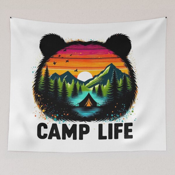Item preview, Camp Life, Bear Silhouette designed and sold by deniz kaya.