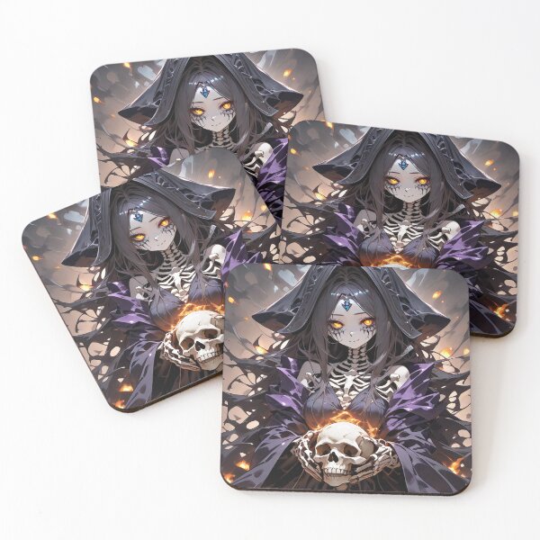 Item preview, Dark gothic anime girl in cemetery with skulls art designed and sold by TheArtistOf2022.