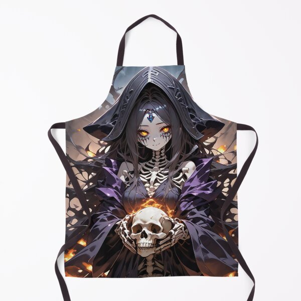 Item preview, Dark gothic anime girl in cemetery with skulls art designed and sold by TheArtistOf2022.
