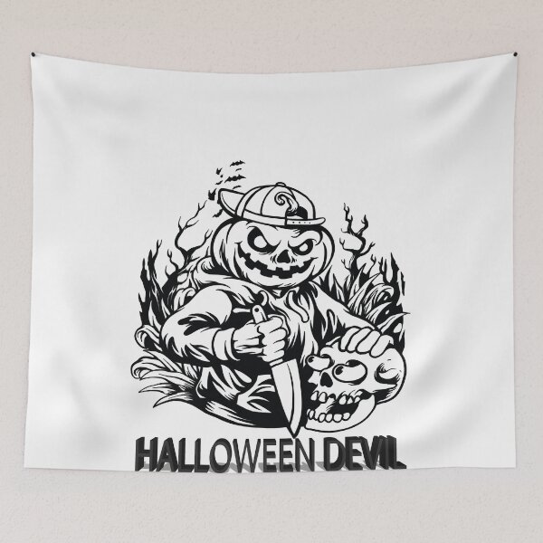 Item preview, Halloween Devils Pumpkin Skull Funny Halloween Gift  designed and sold by VeronicaFlor.