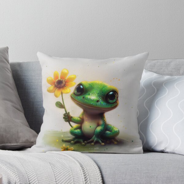 Artikelvorschau, Ein Frosch mit Blume entworfen und verkauft von ARTelierDigital.