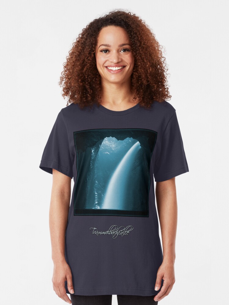 Alternate view of Trümmelbachfälle: cyan 2 (T-Shirt) Slim Fit T-Shirt