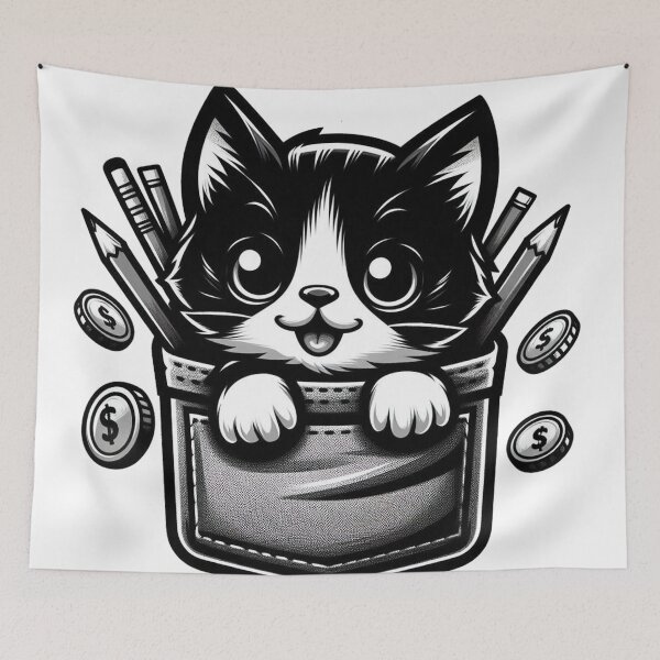 Item preview, Cute Pocket Kitten: Adorable Peekaboo designed and sold by Canaba.
