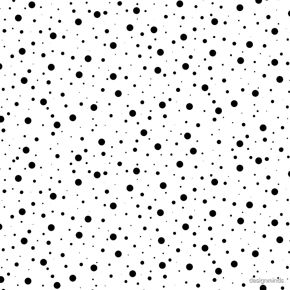 "Black and White Polka Dots" by designminds Redbubble
