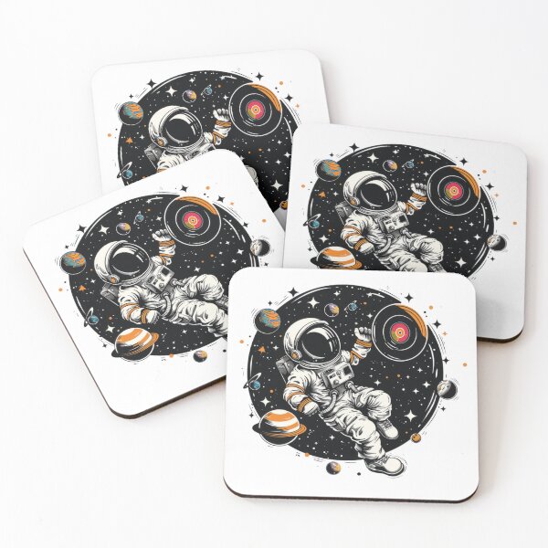 Item preview, Astronaut Holding Vinyl Record in Space, Surrounded by Stars and Planets designed and sold by tjnextgen99.