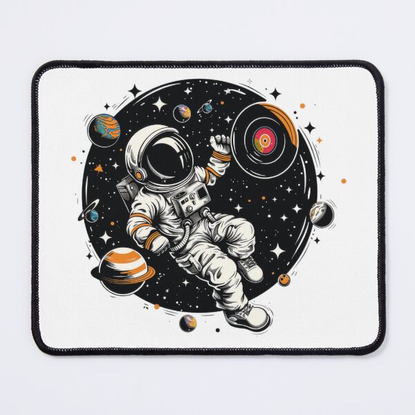 Item preview, Astronaut Holding Vinyl Record in Space, Surrounded by Stars and Planets designed and sold by tjnextgen99.