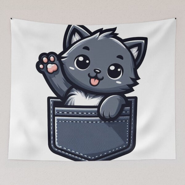 Item preview, Sweet Pocket Kitten: Adorable Peekaboo designed and sold by Canaba.