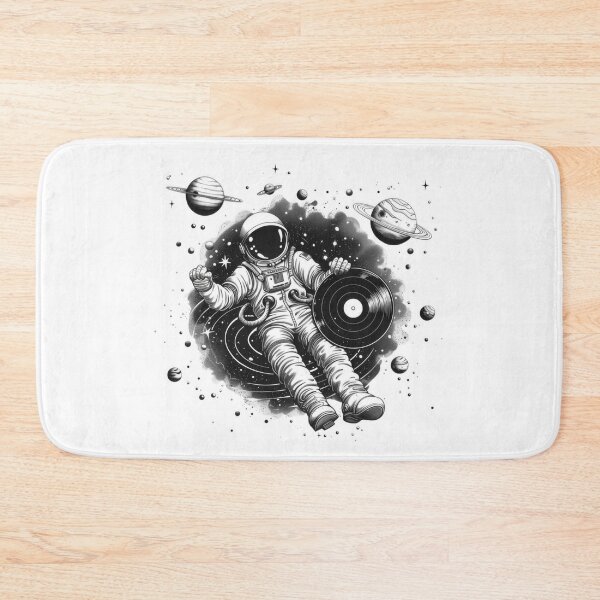 Item preview, Cosmic Scene Astronaut with Vinyl Record Floating Among Stars and Planets designed and sold by tjnextgen99.