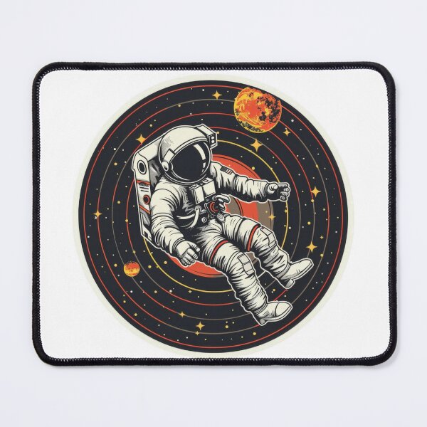 Item preview, Astronaut in Space Holding Vinyl, White Grooves Creating a Surreal Scene designed and sold by tjnextgen99.