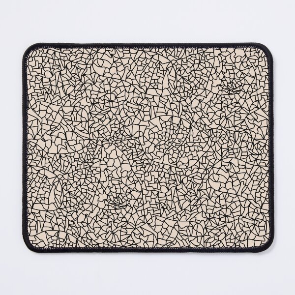 Item preview, Ceramic Crackle Glaze Abstract Textured Line Art Black on Cream White designed and sold by GenAumonier.