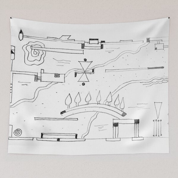 Item preview, bridge. abstract sketch designed and sold by Tereza Pilar  Art.