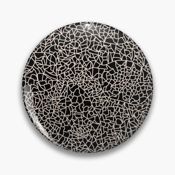 Item preview, Ceramic Crackle Glaze Abstract Textured Line Art Cream White on Black designed and sold by GenAumonier.
