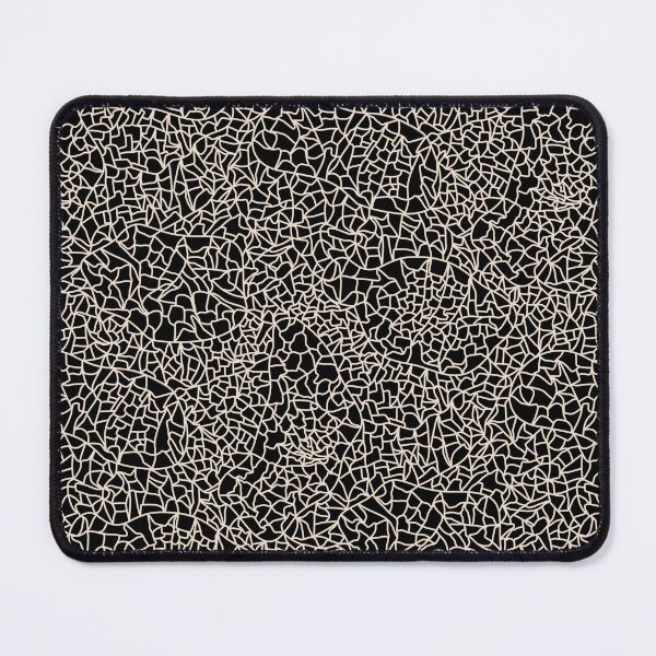 Item preview, Ceramic Crackle Glaze Abstract Textured Line Art Cream White on Black designed and sold by GenAumonier.