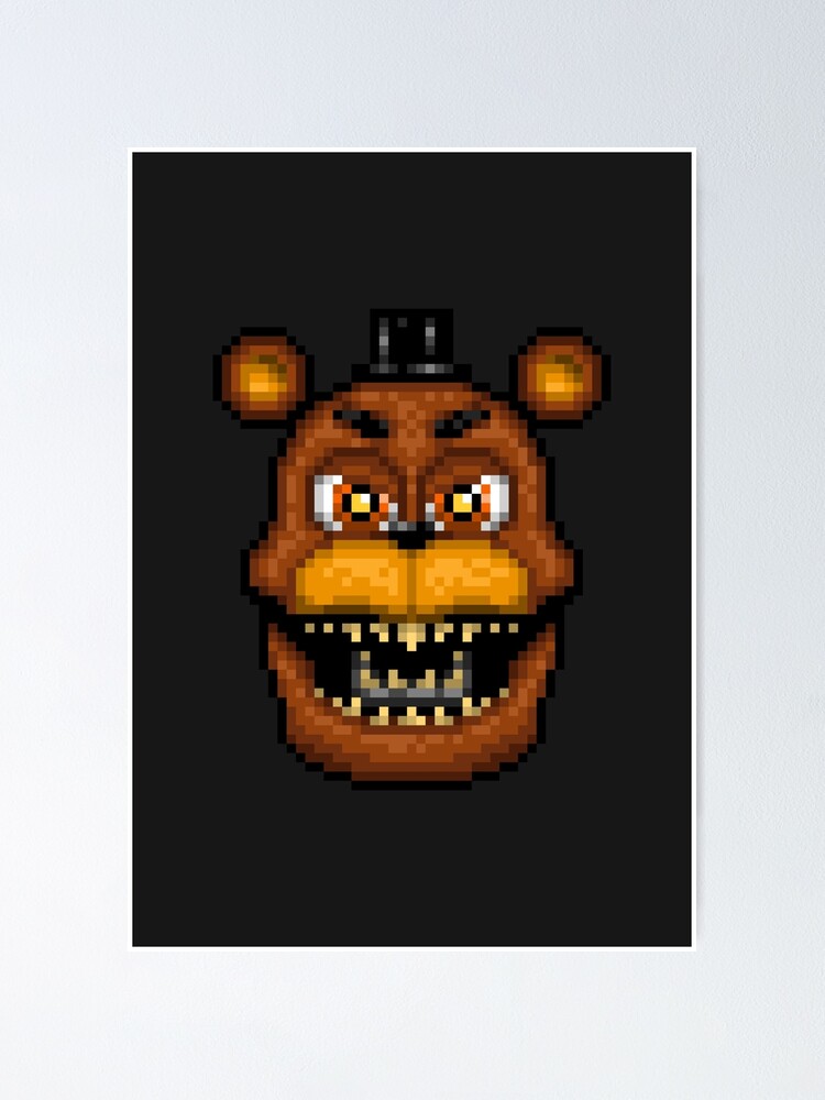 Five Nights at Freddys 4 - Nightmare Freddy - Pixel art Poster