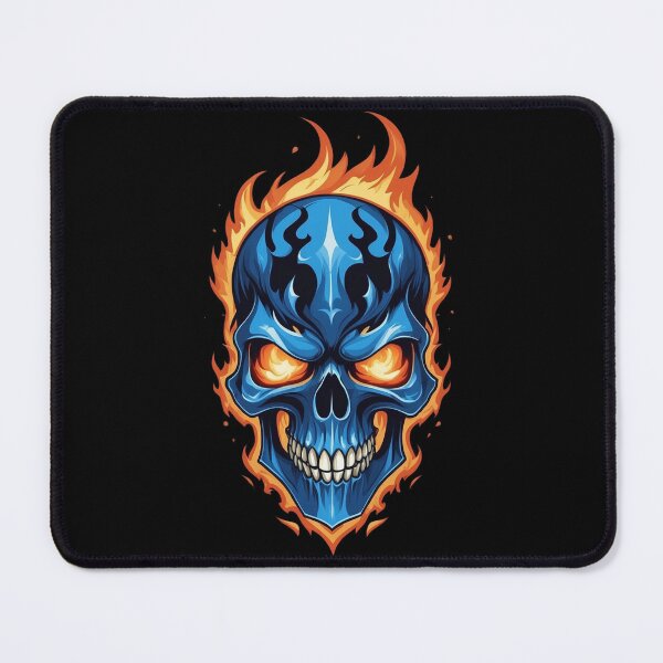 Item preview, Blue Skull with Flames designed and sold by OurGirlGertie.