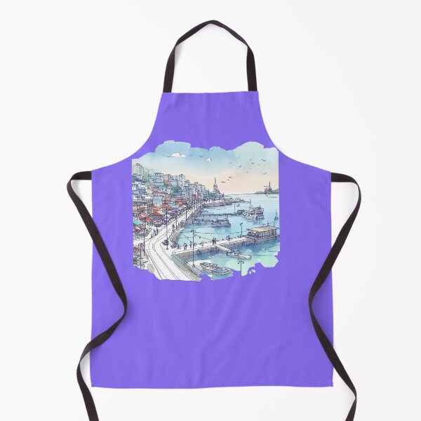 Item preview, Busan Gamcheon Harbor with Clear Blue Sky – 3D Sketch Minimalist Design, designed and sold by PaintMeWorld.
