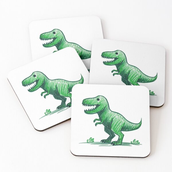 Item preview, Kids doodles - Green T-rex designed and sold by Rlyehinmate.