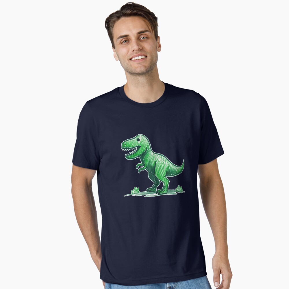 Kids doodles - Green T-rex Poster