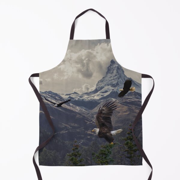 Item preview, Three Bald Eagles in the Mountain Forest designed and sold by WhiteSoftPetals.