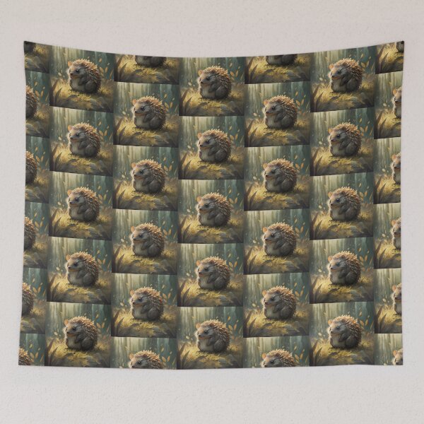 Item preview, Hedgehog in Autumn Leaves designed and sold by BestArtByArvind.