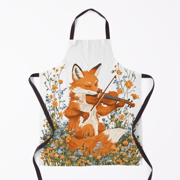 Item preview, An Orange Fox Plays Violin Around By Wild Flowers designed and sold by baucestudio.