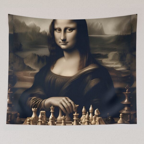 Item preview, Mona Lisa Chess Player designed and sold by Teetans.