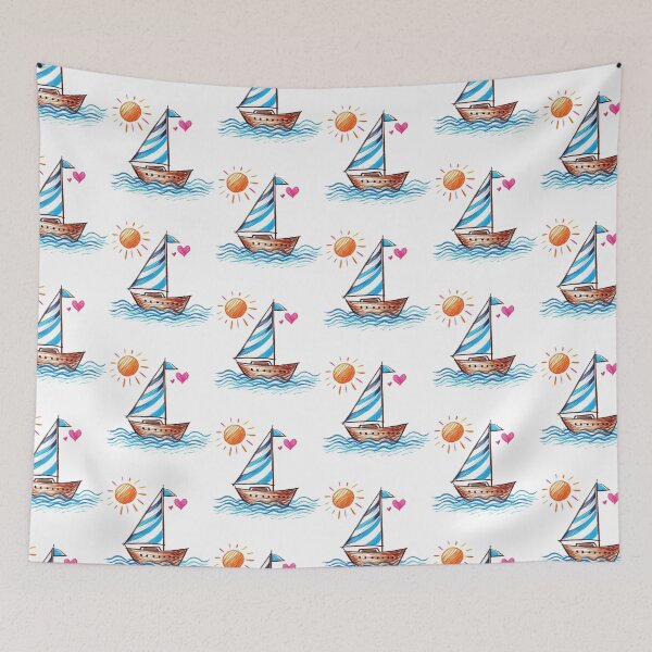 Item preview, Kids doodles - Sailing boat designed and sold by Rlyehinmate.
