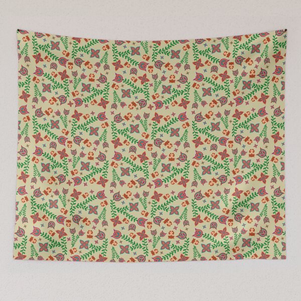 Item preview, Yellow Fox Halloween Floral designed and sold by Niibidoon.
