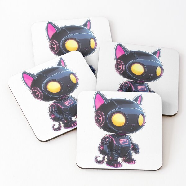 Item preview, Futuristic Cyber Cat Robot Sticker designed and sold by Creet-Design.