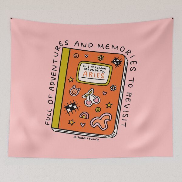 Item preview, Aries Notebook designed and sold by doodlebymeg.