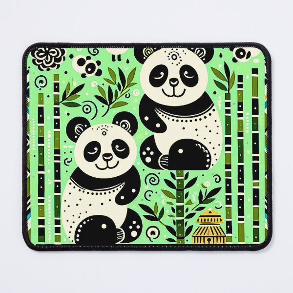 Item preview, 2 pandas with bamboo forest designed and sold by MerryCrown.