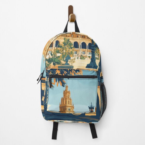Item preview, Seville Wall Art – Vibrant Spanish Cityscape Print, Colorful Seville Decor, Spain Travel Poster designed and sold by nomiraclehere.