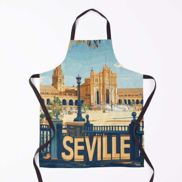 Item preview, Seville Wall Art – Vibrant Spanish Cityscape Print, Colorful Seville Decor, Spain Travel Poster designed and sold by nomiraclehere.