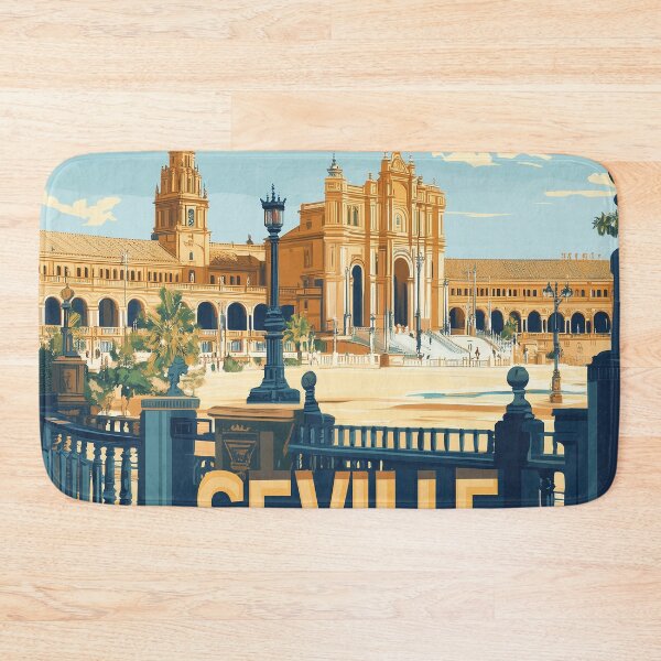 Item preview, Seville Wall Art – Vibrant Spanish Cityscape Print, Colorful Seville Decor, Spain Travel Poster designed and sold by nomiraclehere.