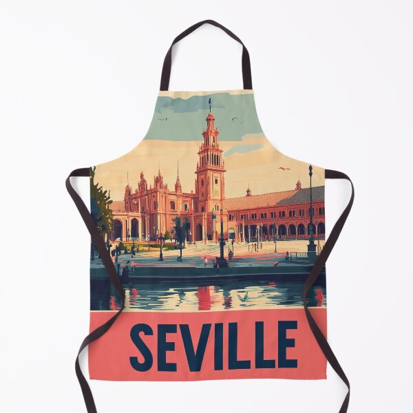 Item preview, Seville Wall Art – Vibrant Spanish Cityscape Print, Colorful Seville Decor, Spain Travel Poster designed and sold by nomiraclehere.