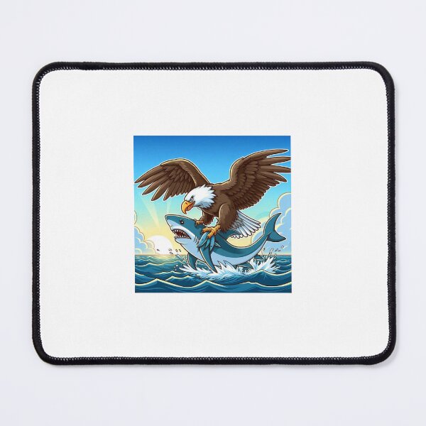 Item preview, American bald eagle hunting a big shark designed and sold by boomfire153.