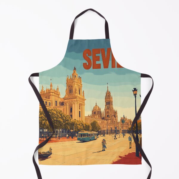 Item preview, Seville Wall Art – Vibrant Spanish Cityscape Print, Colorful Seville Decor, Spain Travel Poster designed and sold by nomiraclehere.