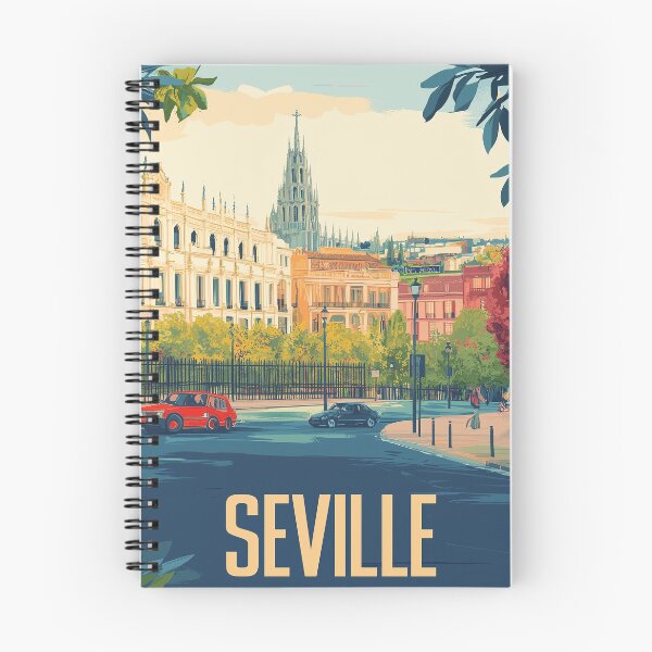 Item preview, Seville Wall Art – Vibrant Spanish Cityscape Print, Colorful Seville Decor, Spain Travel Poster designed and sold by nomiraclehere.