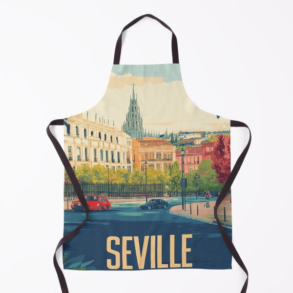 Item preview, Seville Wall Art – Vibrant Spanish Cityscape Print, Colorful Seville Decor, Spain Travel Poster designed and sold by nomiraclehere.