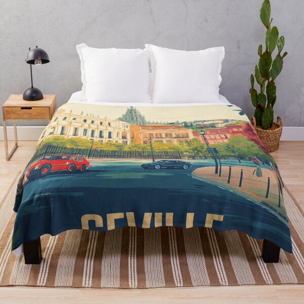 Item preview, Seville Wall Art – Vibrant Spanish Cityscape Print, Colorful Seville Decor, Spain Travel Poster designed and sold by nomiraclehere.