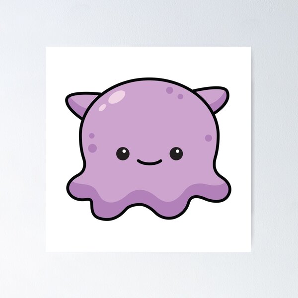 Kawaii Sea Animals Set Poster