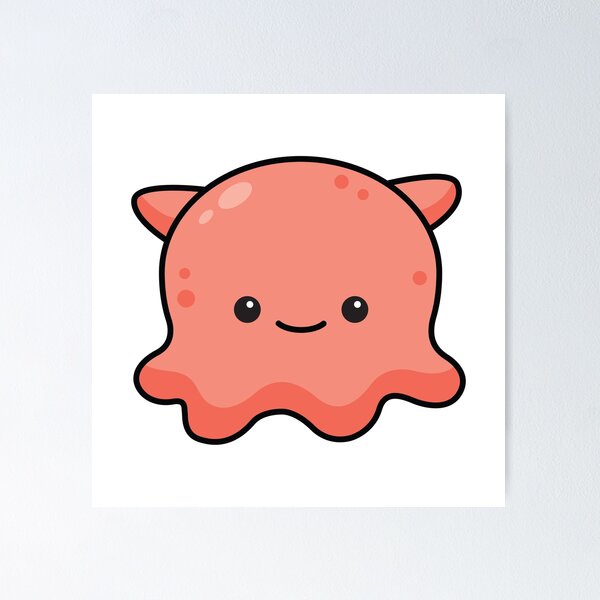 Kawaii Sea Animals Set Poster