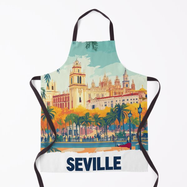 Item preview, Seville Wall Art – Vibrant Spanish Cityscape Print, Colorful Seville Decor, Spain Travel Poster designed and sold by nomiraclehere.