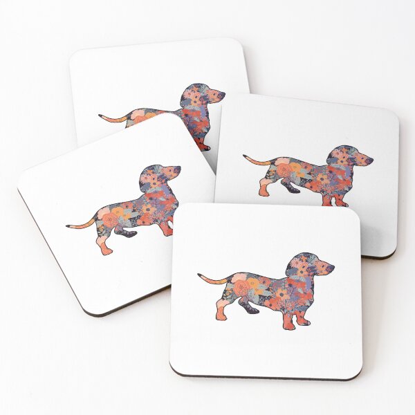 Item preview, Floral Dachshund Dog designed and sold by franktact.