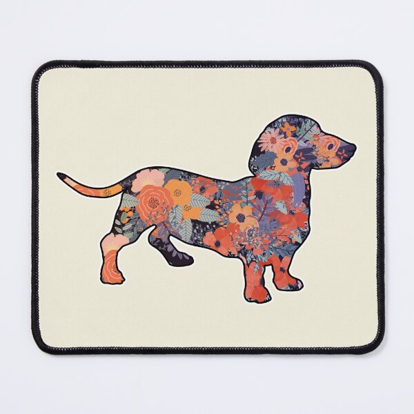 Item preview, Floral Dachshund Dog designed and sold by franktact.