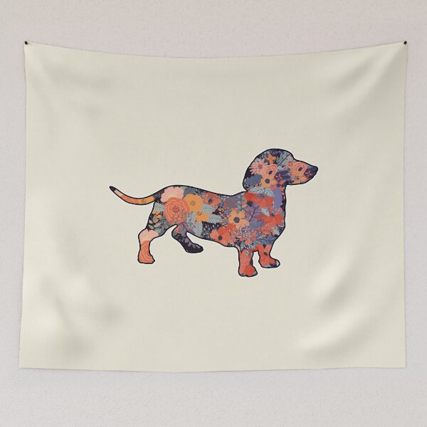 Item preview, Floral Dachshund Dog designed and sold by franktact.