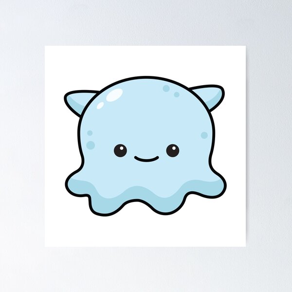 Kawaii Sea Animals Set Poster