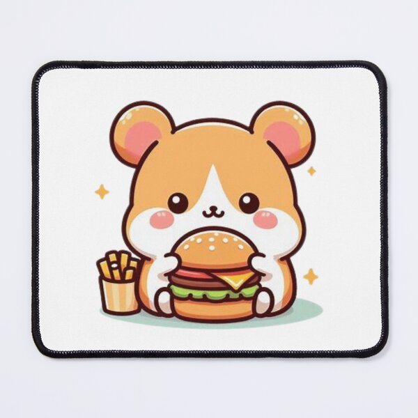 Item preview, hamster eating burger designed and sold by Eternalski.