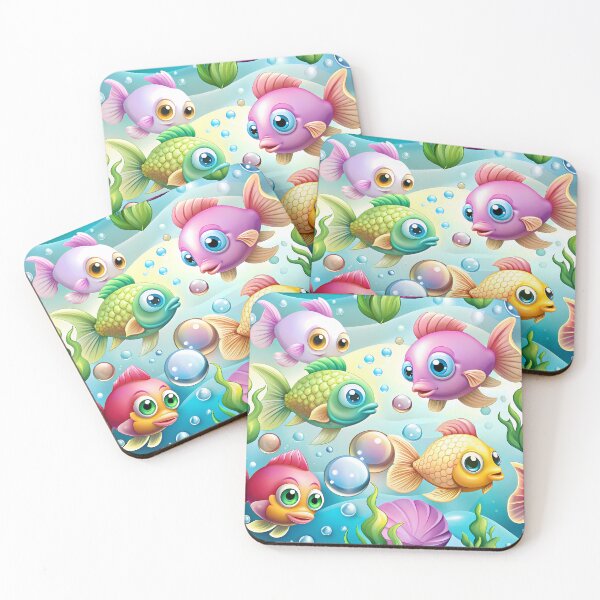 Item preview, Magical Fish Swimming Happily in the Enchanted Forest Pond. - Seamless Pattern #8 designed and sold by Second Draft Visuals.